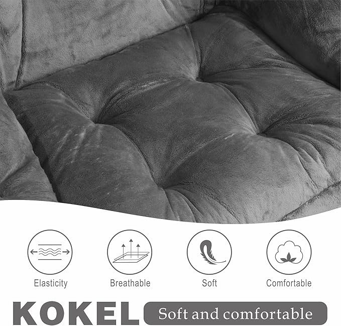 Kokel Lazy Chair with Folding Ottoman, Living Room Chairst - Image 5