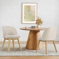 Wooden Dining Chairs Set of 2, Faux Leather Upholstered Modern Dining Room by Kislot