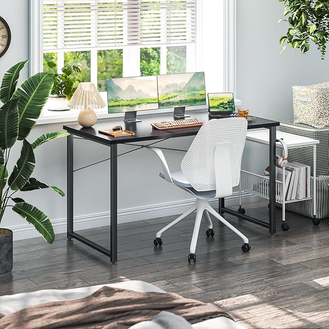 Coleshome 48 Inch Computer Desk, Modern Simple Style Desk - Image 4