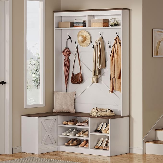 YITAHOME L-Shaped Hall Tree by YITAHOME