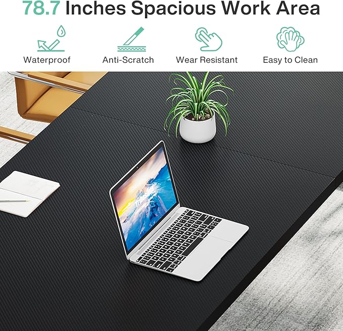 Tribesigns 78.7-Inch Executive Desk, Large Computer Office Desk Workstation - Image 6