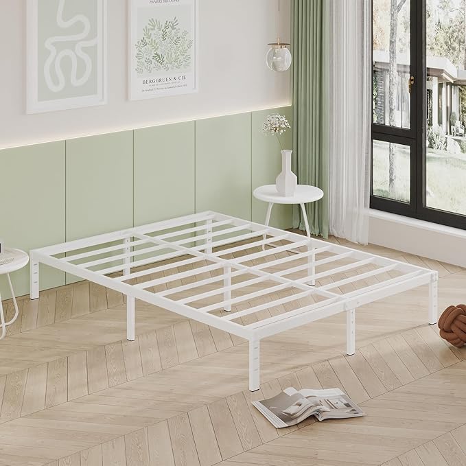 12 Inch Bed Frame Queen Size, Heavy Duty Steel Queen Bed Frame No Box Spring - Image 7