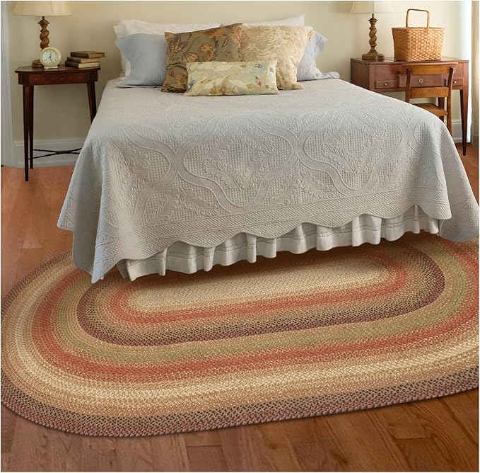 Homespice Gingerbread Jute Brown Braided Rugs 5x8' Oval by Homespice