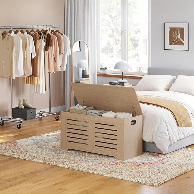 DINZI LVJ Storage Chest, 39.4”Wooden Storage Box - Image 7