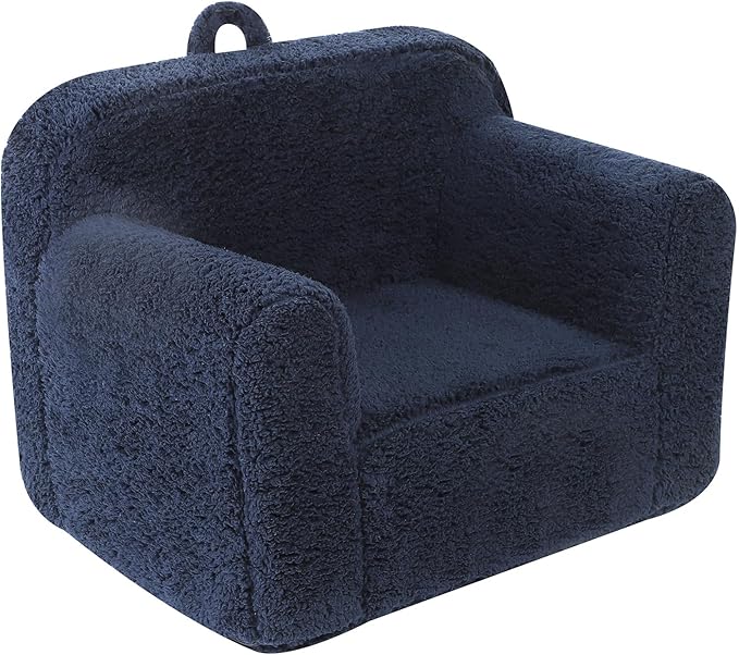 Kids Snuggly-Soft Sherpa Chair, Cuddly Toddler Foam Chair by MOMCAYWEX