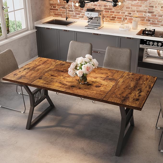 GarveeHome 70.8 Inch Dining Table 4-6 Person, Kitchen Table - Image 4