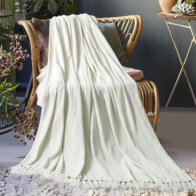 Chenille Throw Blanket for Couch 60"X 80" Twin, Soft Cozy Throws - Image 8