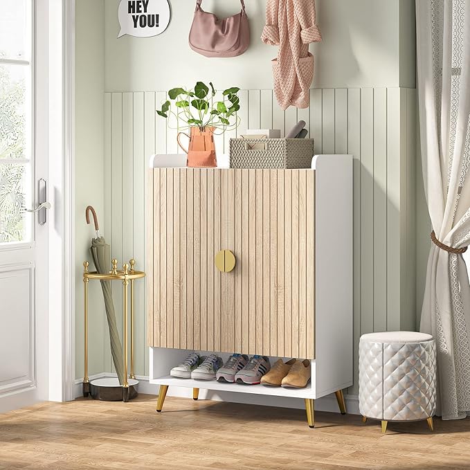 Tribesigns Shoe Cabinet with Doors, 7-Tier Shoe Storage Cabinet with Adjustable - Image 4
