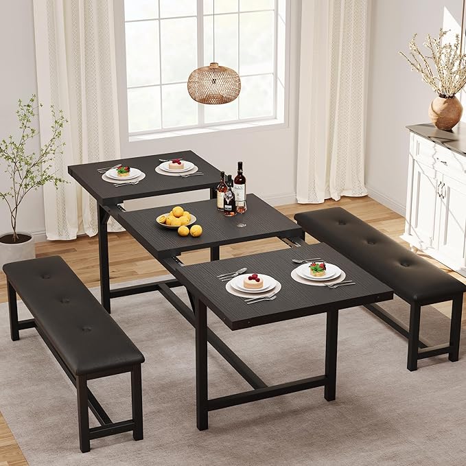 GarveeHome Dining Table Set for 4-6, Kitchen Table Set for Apartment, Small - Image 4