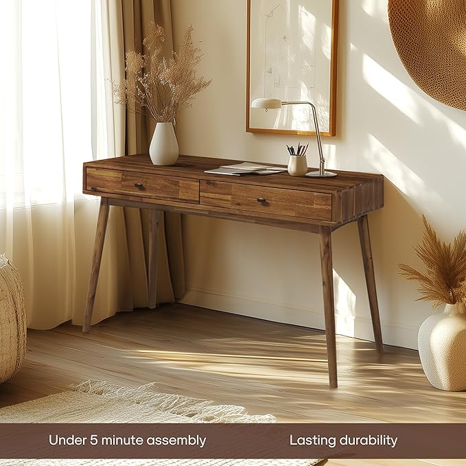 Acacia Lagom 48" Solid Wood Work Desk - Image 6