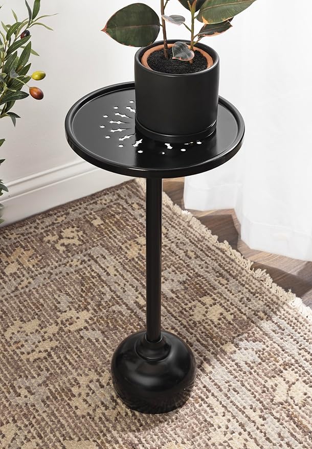 Kate and Laurel Miki Modern Pedestal Drink Table, Decorative Accent Patio Table - Image 5