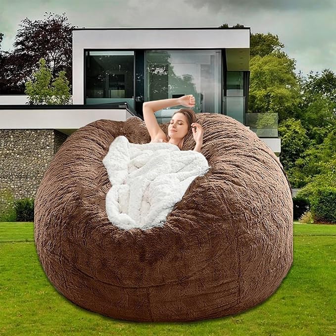 Bean Bag Chair Cover for Kids Adults Without Filling Comfy Giant Round Lazy - Image 8