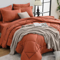 HEVUMYI Burnt Orange Full Comforter Set by HEVUMYI
