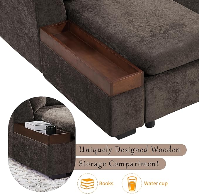 Merax 93.7" L-Shaped Sectional Sofa - Image 5