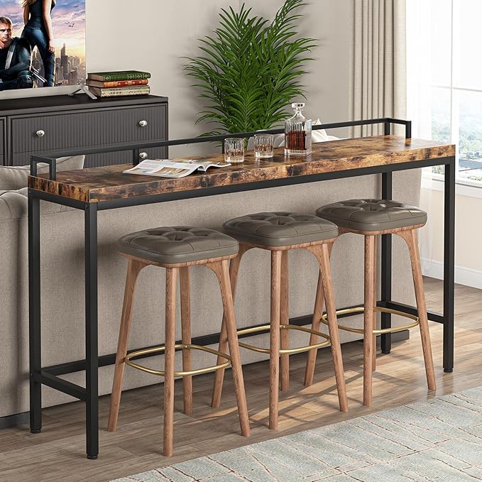 Tribesigns 70.9 inch Extra Long Sofa Table, Narrow Console Table Behind Couch - Image 3