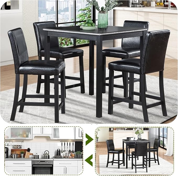 Counter Height Square Dining Table Set - Image 4
