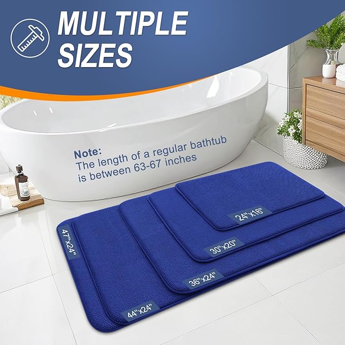 OLANLY Thick Memory Foam Bath Mat Rug 24x16, Extra Soft Absorbent Bathroom Rug - Image 5