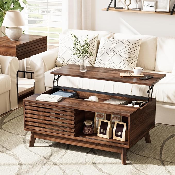 HAIOOU Lift Top Coffee Table, Mid Century Modern Coffee Table by HAIOOU