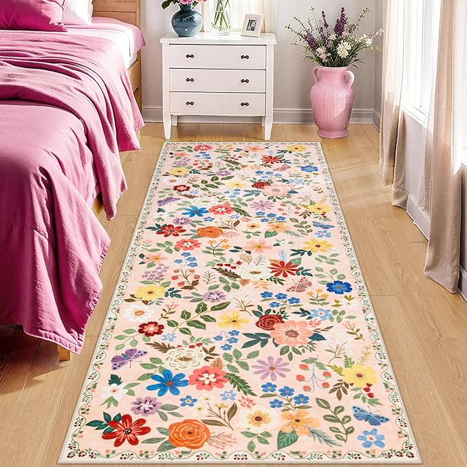 Runner Rug for Entryway: 2.6x8 Kitchen Rugs Non Slip Washable Ultra-Thin Soft - Image 2