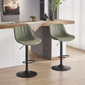 YOUNIKE Bar Stools Set of 2 for Kitchen Island, Olive Green Swivel Tall Bar by YOUNIKE