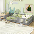 Bellemave Twin Floor Bed with Slats and Safety Guardrails, Kids Montessori by Bellemave