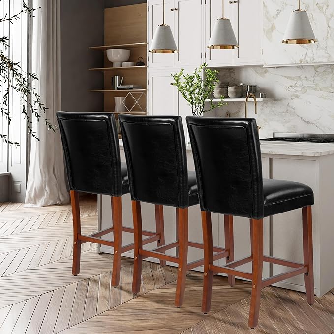Homepop Home Decor | Classic Counter Height Bar Stools | 29 Inch Bar Stools | - Image 2