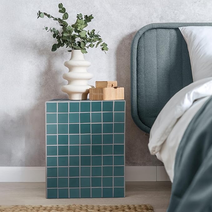 JONATHAN Y END2000A Callista 18" Modern Bohemian Ceramic Tiled Rectangle End - Image 2