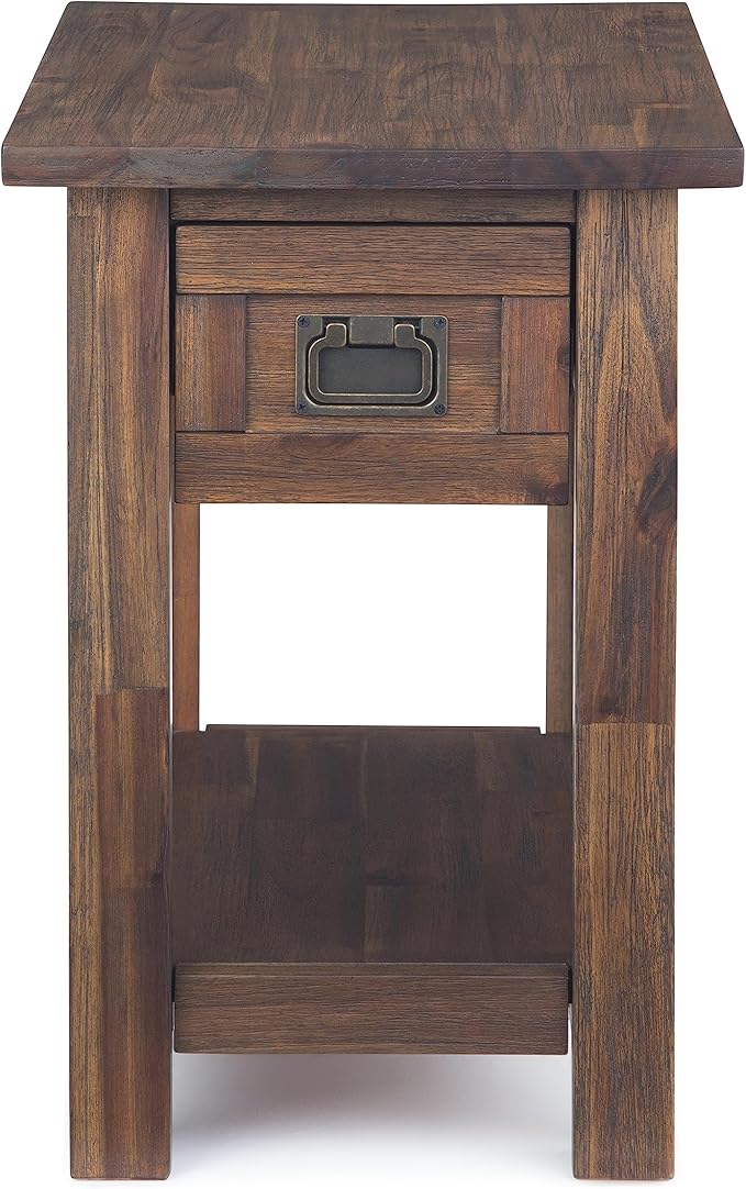 SIMPLIHOME Monroe SOLID ACACIA WOOD 14 inch Wide Rectangle Rustic Narrow Side - Image 5