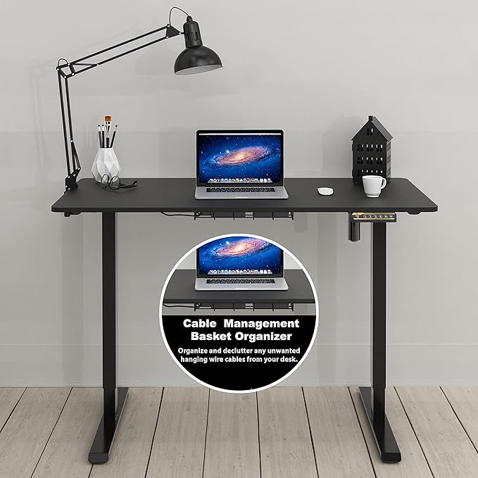 SHW 48-Inch Electric Height Adjustable Sit to Stand Desk - Image 6