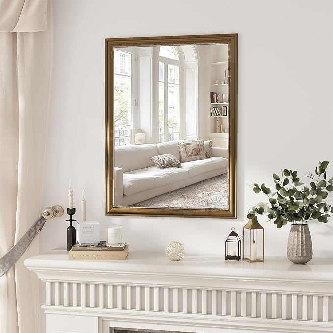 Axeman 30x40 Rectangular Wall Mirror, Decorative Bathroom Mirror, Traditional by Axeman