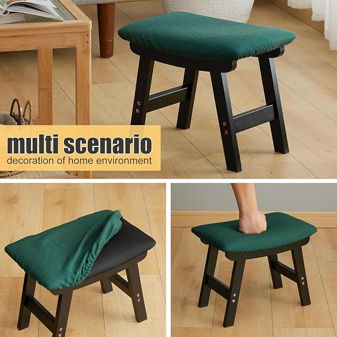 Foot Stool Ottoman Foot Rest Under Desk, Small Stool - Image 8
