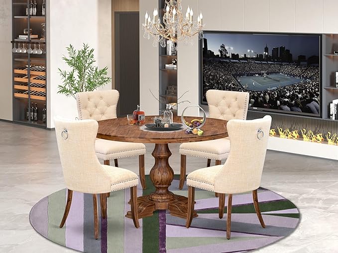 I5DA5-50N-32 5-Piece Modern Dining Table Set - Image 2