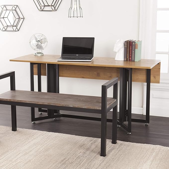 SEI Furniture Driness Drop Leaf Console to Dining Convertible Table, 63 W x 31 - Image 4