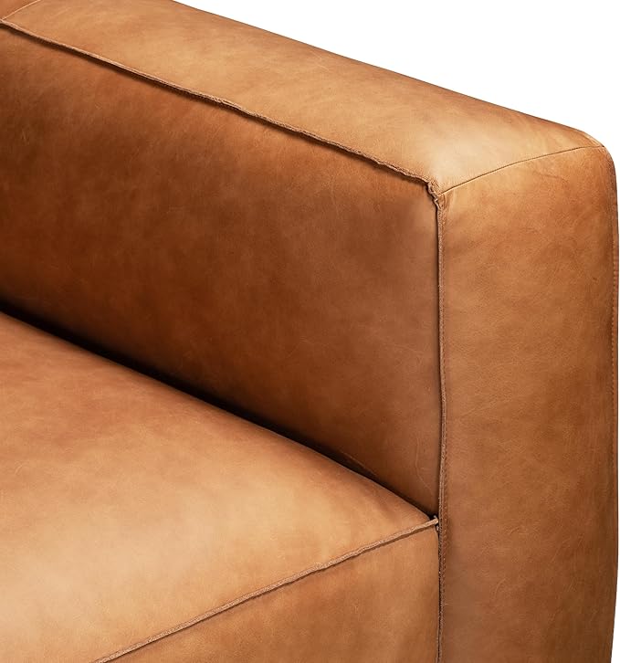 POLY & BARK Piazza Reversible Corner Sectional 125" Sofa in Bourbon Tan - Image 9