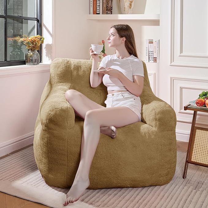 Comfy Chair Bean Bag Chairs for Adults, 3FT Bean Bag Couch Loungers for Teens & - Image 9