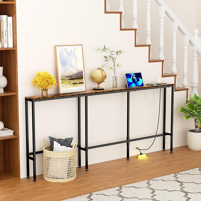 GRLEAF L Shaped Narrow Console Table - Image 2