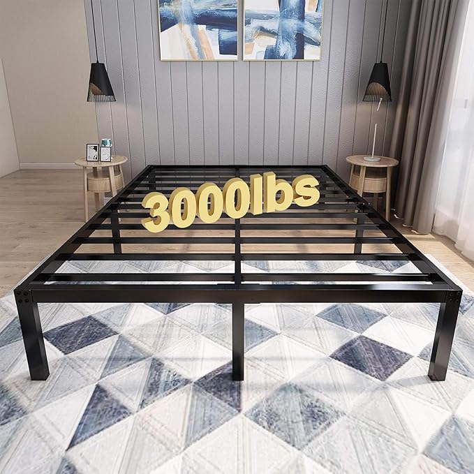 45MinST 18 Inch Platform Bed Frame/Easy Assembly Mattress Foundation / 3000lbs by 45MinST