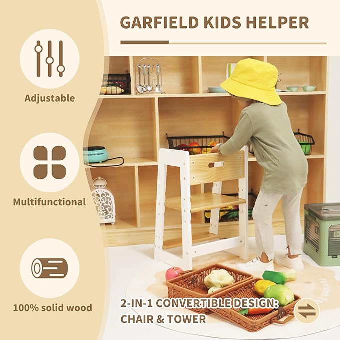 Damoch Family® Compact Toddler Chair & Wooden Step Stool - Image 2