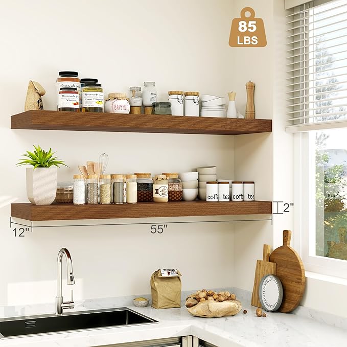 Heimlove 12" Deep Floating Shelves - Image 3