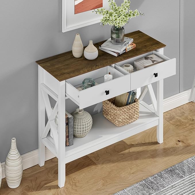 Console Table, Sofa Table 13.8" D x 39.37" W x 31.5" HEntryway Table - Image 2