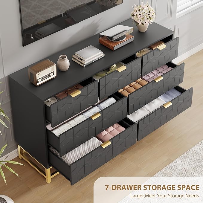 GAOMON Dresser for Bedroom, 53.5" Wide Dresser Organizer, 7 Drawer - Image 7