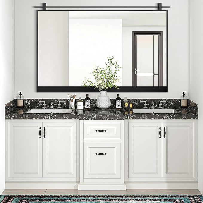 40x28 Inch Rectangle Bathroom Vanity Mirror - Image 6