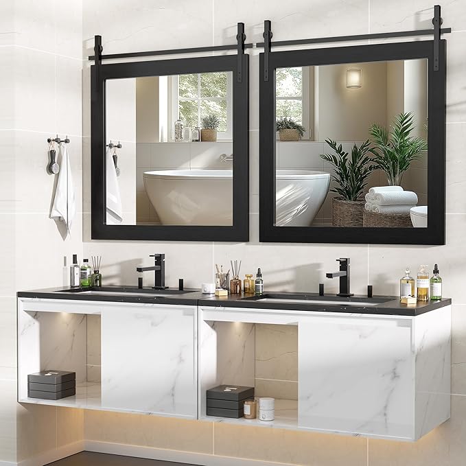 Hasipu Farmhouse Bathroom Mirror - Image 4