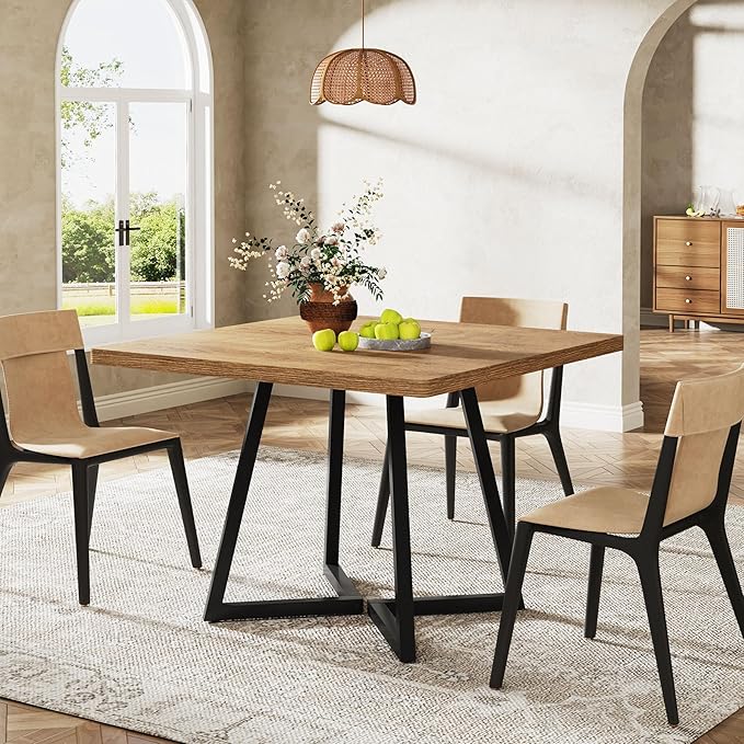 Tribesigns Square Dining Table for 2, 31.5" Modern Dinner Table - Image 3