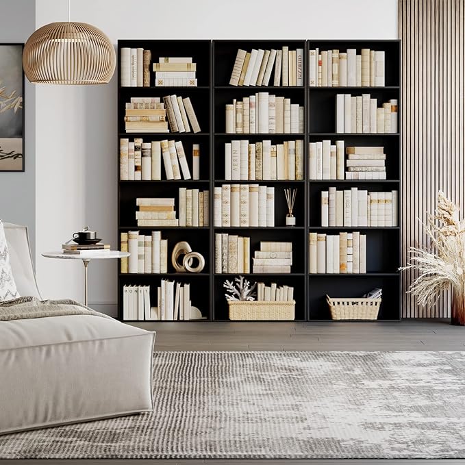 FOTOSOK 6-Tier Open Bookcase and Bookshelf, Freestanding Display Storage - Image 4