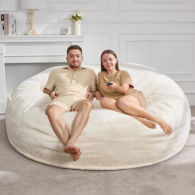 Hobestluk 6ft Bean Bag Chairs for Adults Large Beanbag Chair - Image 7