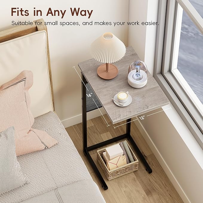 Vagusicc C Shaped End Table, Small Side Table - Image 5