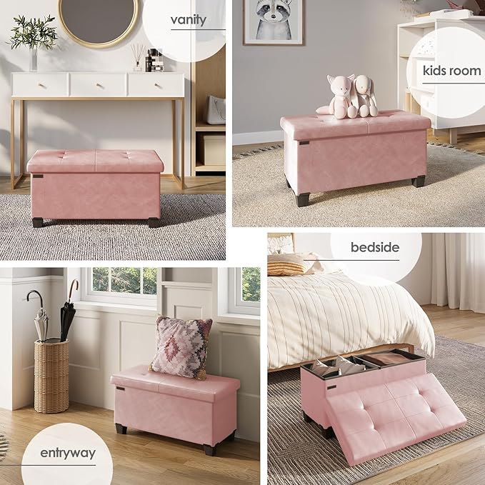 STORAGEBUD Storage Ottoman Bench - Image 4