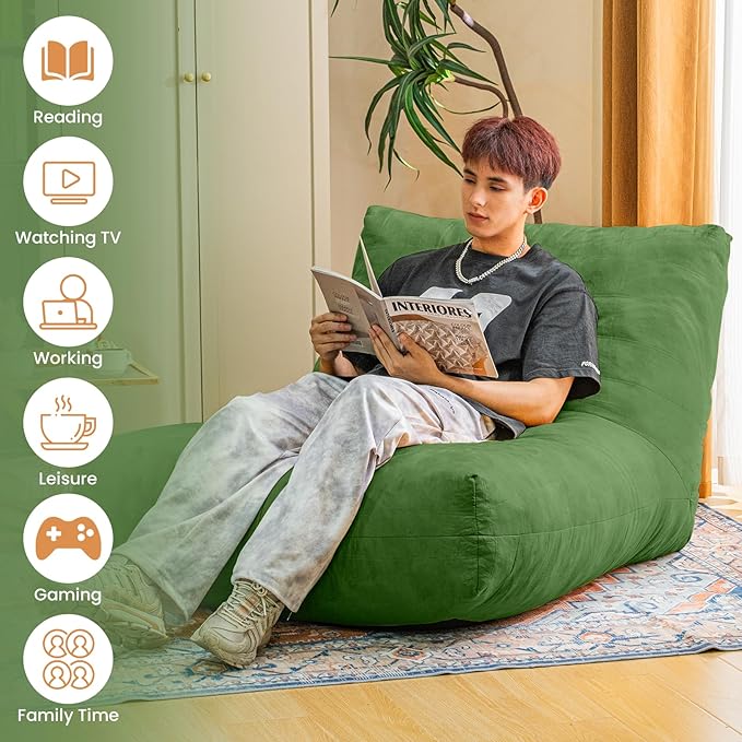 Bean Bag Chair Lazy Bean Bag Sofa, Floor Beanbag Chairs - Image 7