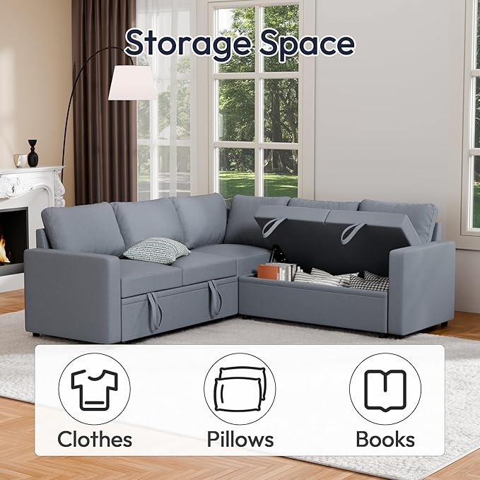 Sleeper Sofa Bed, Modular Sectional Couch - Image 5